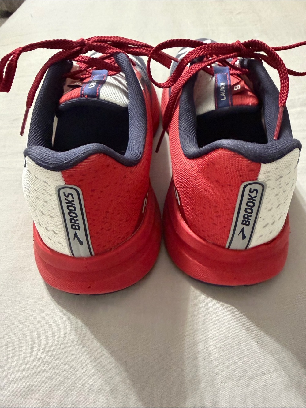 Brooks Women’s Launch 8 Sneakers - Red, Navy & White - Picture 5 of 6